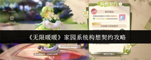 无限暖暖家园系统构想契约怎么用 无限暖暖家园系统构想契约攻略(无限暖暖家园系统几级开启?)